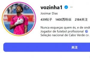 这就是世界杯！沃齐尼亚粉丝数4天从5万涨至1400万，即将超诺伊尔