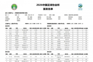 江西庐山vs河南队首发：全华班对决，王上源、钟义浩登场